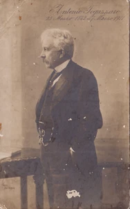 C18007-CARTOLINA CON FOTO D'EPOCA DI ANTONIO FOGAZZARO 25 MARZO 1842-7 MARZO '11 - Picture 1 of 1
