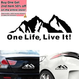 One Life Live It Mountain Decal Auto Car Truck Camper Van Window Vinyl Sticker - Picture 1 of 12