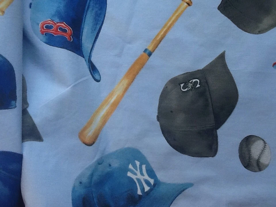 Cenefa personalizada ~ Grandes Ligas de béisbol ~ Pottery Barn Kids, 76 por 20 PBK ~ azul Foto 1 de 1