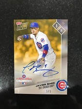 2017 Topps Now Postseason Autographs Gold #PS110E Javier Baez 1/1 - CUBS PHENOM