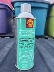 Vtg 1970's Shell Windshield De-Icer Advertising Can Oil & Gas - Picture 1 of 4