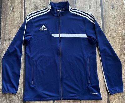 CHAQUETA ADIDAS CLIMACOOL CREMALLERA COMPLETA AZUL BLANCO HOMBRE MEDIANA EXCELENTE ESTADO Foto 1 de 4