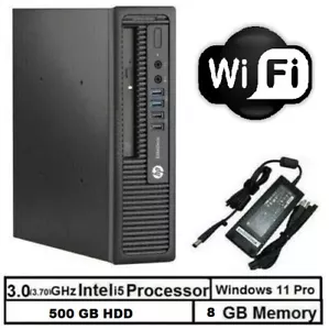 HP EliteDesk PC WiFi Core i5 (Turbo 3.70GHz) 500 GB HDD | Windows 11 - 8GB RAM - Picture 1 of 6