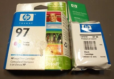 Cartuchos de tinta combinados HP 96/97 negro/color nuevos sellados exp 1 negro, 1 tricolor Foto 1 de 4