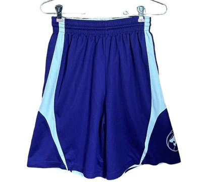 Pantalones Cortos de Baloncesto Alleson Juveniles Talla Mediana Reversibles Púrpura/Blanco Logo Wildcat Foto 1 de 4