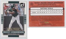 2015 Panini Donruss Press Proof Gold /99 Rickey Henderson #181 HOF