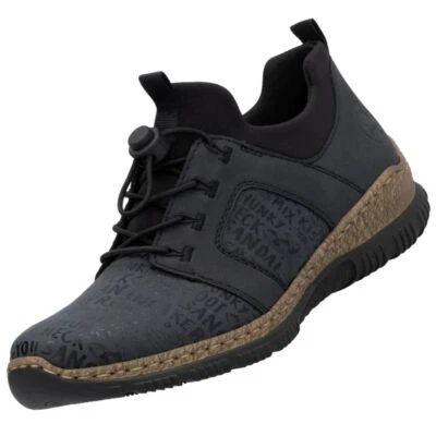 Rieker Damen Halbschuh Slipper Dunkelblau Schwarz N3295-14