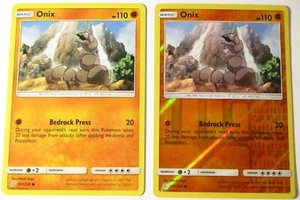 Onix 113/236 Non & Reverse Holo S&M Unified Minds 2 carte Pokemon - Foto 1 di 1