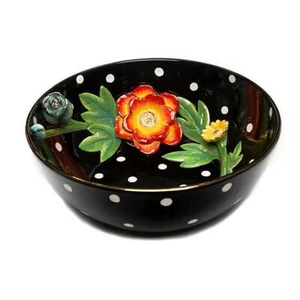 MacKENZIE CHILDS FLORADOT SERVING BOWL BNIB - Picture 1 of 3
