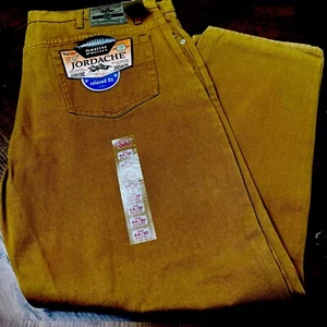 Jeans Jordache Relaxed Fit Denim Nuovo con etichette Vintage Y2K Oro/Senape Uomo 44" x 29" - Foto 1 di 6