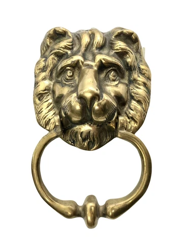 Lion Head Brass Door Knocker Vintage Decor Cover