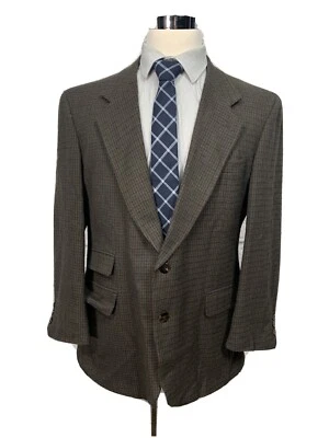 Kuppenheimer British Collection 42R Brown Houndstooth Wool Sport Coat Blazer - Image 1 of 4