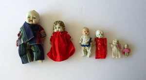 6 ANTIQUE "Frozen Charlotte" Bisque & Porcelain Dolls  Jointed Arms + some legs - Picture 1 of 24