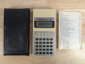 Tested Vintage Canon Palmtronic F-56 Calculator - Manual & Case - Picture 1 of 11