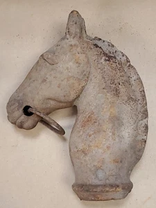 Antiguo poste de enganche de hierro fundido vintage cabeza de caballo topper #3 - Imagen 1 de 4