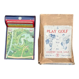 Rare Antique c. 1920’s Franz Hardware Tin Litho Country Club Golf Game w Box Vtg - Picture 1 of 14
