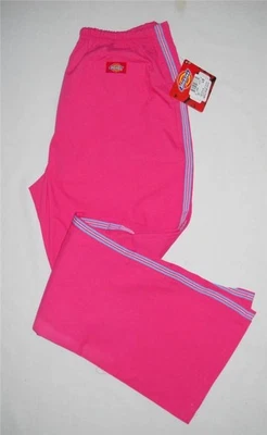 Pantalones Médicos DICKIES Mujer Grande 3 Bolsillos Acampanados Pierna Rayas Acento Rosa Nuevos con Etiquetas Foto 1 de 3
