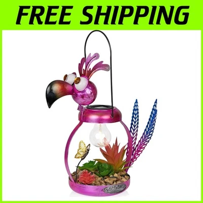 16'' Solar Flamingo Garden Light - Energy Efficient & Charming Outdoor Decor - Image 1 of 4