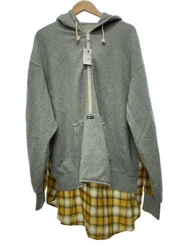 UNDERCOVER UI1B4803 22SS BOKASHI GRANDE FELPA CON CAPPUCCIO 3 COTONE Grigio