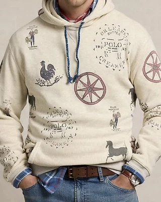 POLO RALPH LAUREN HOODIE FLEECE SWEATSHIRT RUSTIC FARM Men's Big&Tall Size 3XB - Image 1 of 4