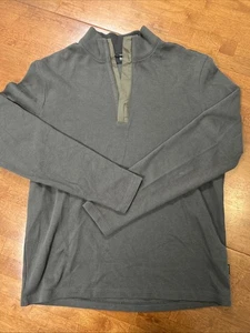 Suéter Hugo Boss 1/4 Cremallera Hombre Talla XL Verde/Gris Manga Larga - Imagen 1 de 14