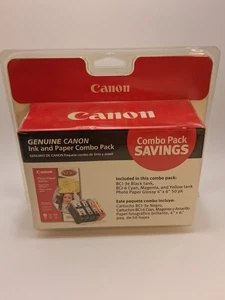 Genuine Canon BCI-3E / BCI-6 Photo Paper Combo Pack Ink Cartridges - Picture 1 of 6