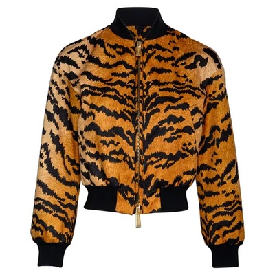 Chaqueta Bomber Mujer Dsquared2 Estampado Tigre Amarillo Talla 38 Foto 1 de 4