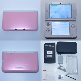 Nintendo 3DS XL LL 128GB Set Pink (Case, Crystal Shell, Charger, SD) USA Seller