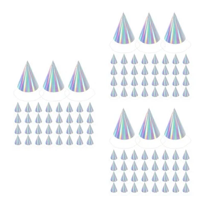  50 Pcs New Year Party Cap Decoration Hats Cone Shaped Happy Birthday - Image 1 of 4