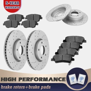 Front & Rear Brake Rotors + Ceramic Brake Pads for Hyundai Sonata Kia Optima - Bild 1 von 6