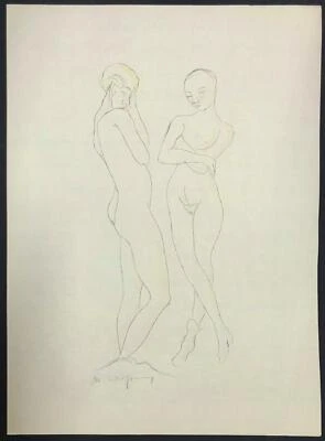 LITOGRAFÍA ARTISTA LISTADO ~ EXPRESIONISTA ALEMÁN ~ 1920 ARTISTA PROHIBIDO firmado a mano Foto 1 de 4