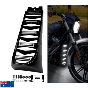 Motorcycle LED Chin Fairing Spoiler Radiator Cover Harley Softail Breakout Bob - Bild 1 von 6