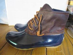 SPERRY NAVY WOMENS SALTWATER DUCK BOOTS STS91175 SZ 12 M L51 - Picture 1 of 8