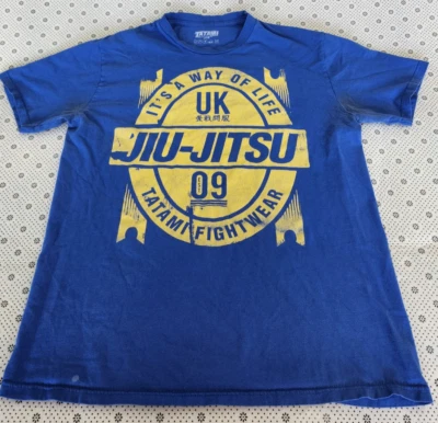 Camisa Tatami Fightwear Adulto L Azul Manga Corta Camiseta Jiu-Jitsu MMA Hombres Foto 1 de 4