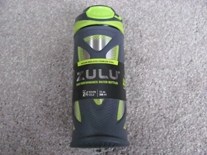 New ZULU Echo Kids Vacuum Insulated Stainless Steel Water Bottle (Gray/Green) - Picture 1 of 12