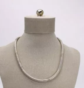 Collana Moderna Catena Serpente Argento Sterling 18,5" Slinky Come Vintage 23,27 Grammi - Foto 1 di 12
