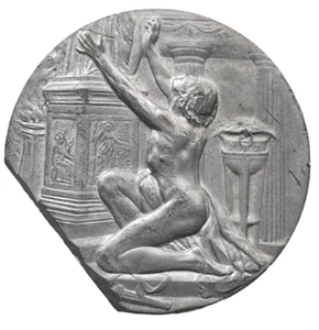 MED 183. Medalla Art Nouveau. Gran Premio de Roma otorgado G. Dupré 1896 - Imagen 1 de 2
