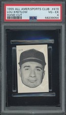 1955 All-American Sports Club #419 Lou Kretlow PSA 4 VG-EX VERY RARE