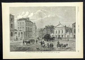 Polygon Somers Town original 1850 print London History Places 1878 - Picture 1 of 3