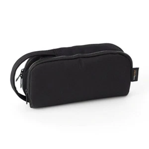 Bolsa de 2 vías MIDORI Cordura negra estuche bolígrafo almacenamiento de papelería H3,9 × W8,1 × D2,4 pulgadas - Imagen 1 de 6