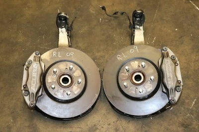 2009-2012 Acura RL Front Calipers Brakes Disc Hub Knuckles Rotors Assembly OEM - Image 1 of 4