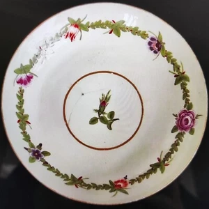 Royal Worcester First Period Hand Painted Porcelain Floral Bowl C1765 - Picture 1 of 5