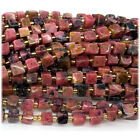 Perles cubes naturelles authentiques d'Afrique du Sud rouge rose rhodonite pierre rose forme libre