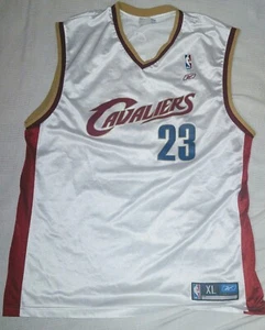 Reebok LeBron James Cleveland Cavaliers Jersey White XL Best Of All Time #23 - Picture 1 of 5