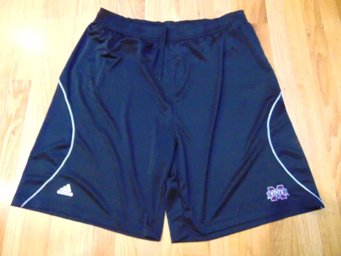 ADIDAS AUTHENTIC NCAA MISSISSIPPI STATE BULLDOGS BASKETBALL PRACTICE SHORTS 3XLT Cover