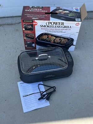 Power Smokeless Grill Model MG-1500 Electric Indoor Grill - All Components w Box - Image 1 of 4