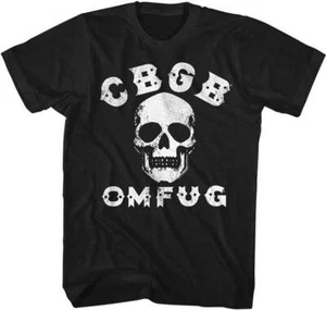 Camiseta para hombre CBGB y OMFUG Home Of Underground Rock Skull mercancía musical - Imagen 1 de 6
