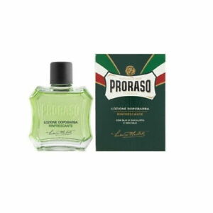 Proraso Aftershave Lotion Green Line 100ml [3.4 fl. oz.] Eucalyptus and Menthol