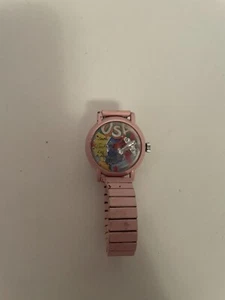 Vintage Bubble Glass Out If Time Wind Up USA Watch. Pink Preowned - Picture 1 of 6