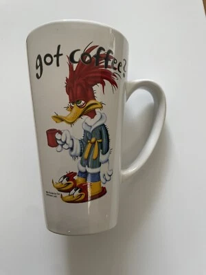 Universal Studios Mug Woody Woodpecker Got Coffee 1998 Walter Lantz Large - Image 1 of 4